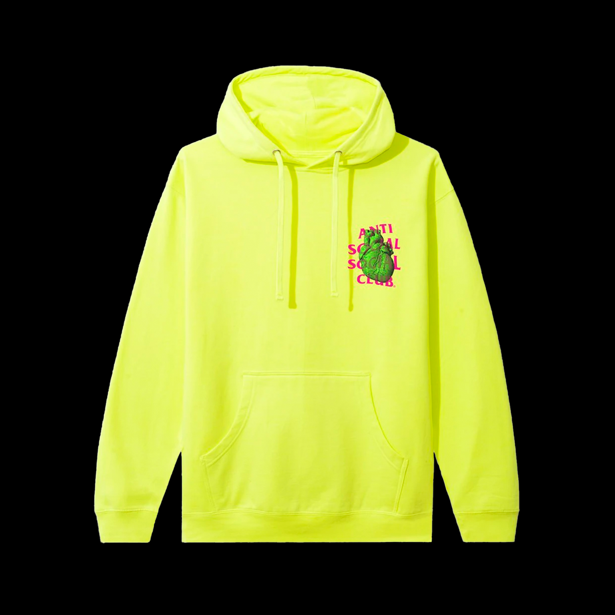 Anti Social Social Club Pulse Check Safety Hoodie Yellow