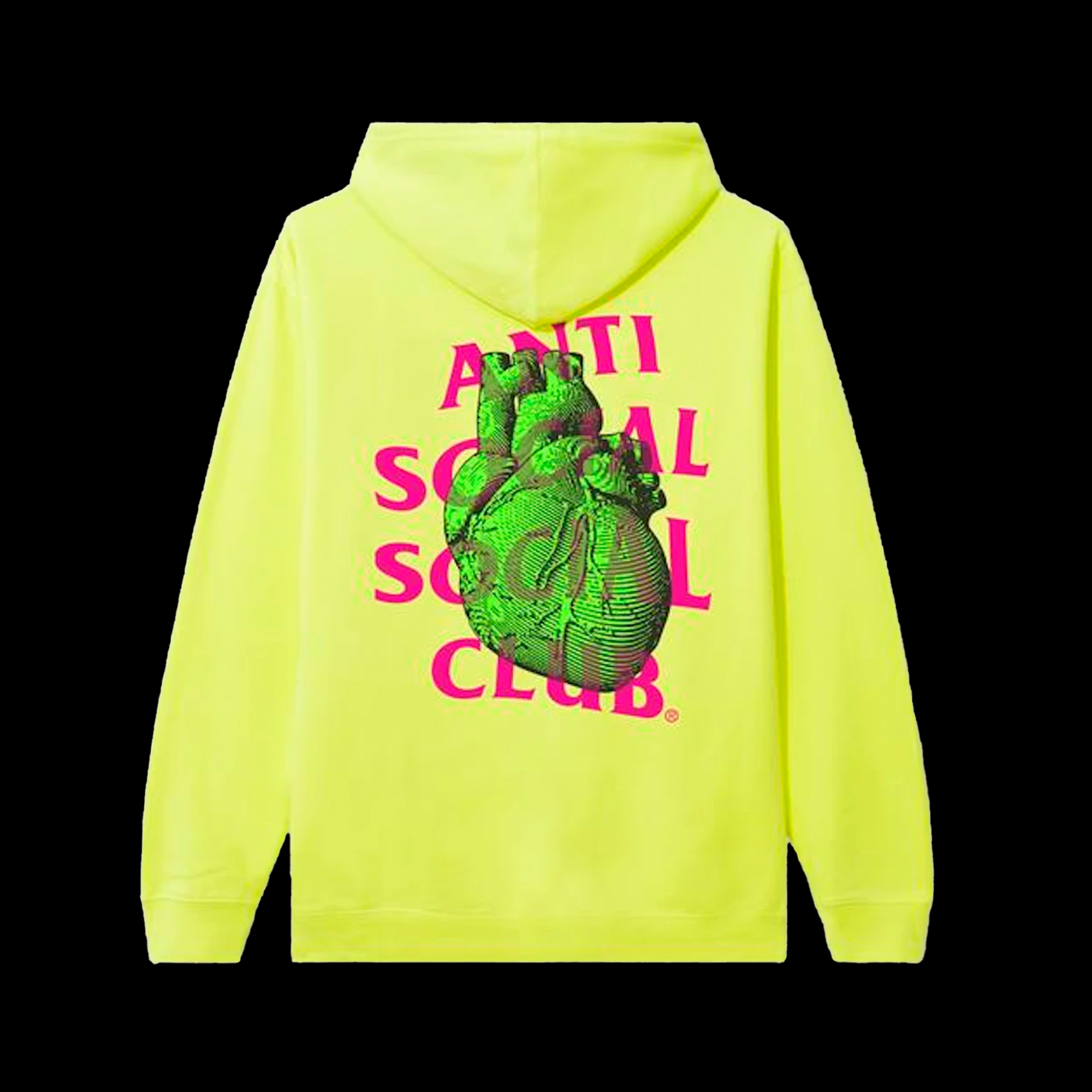 Anti Social Social Club Pulse Check Safety Hoodie Yellow