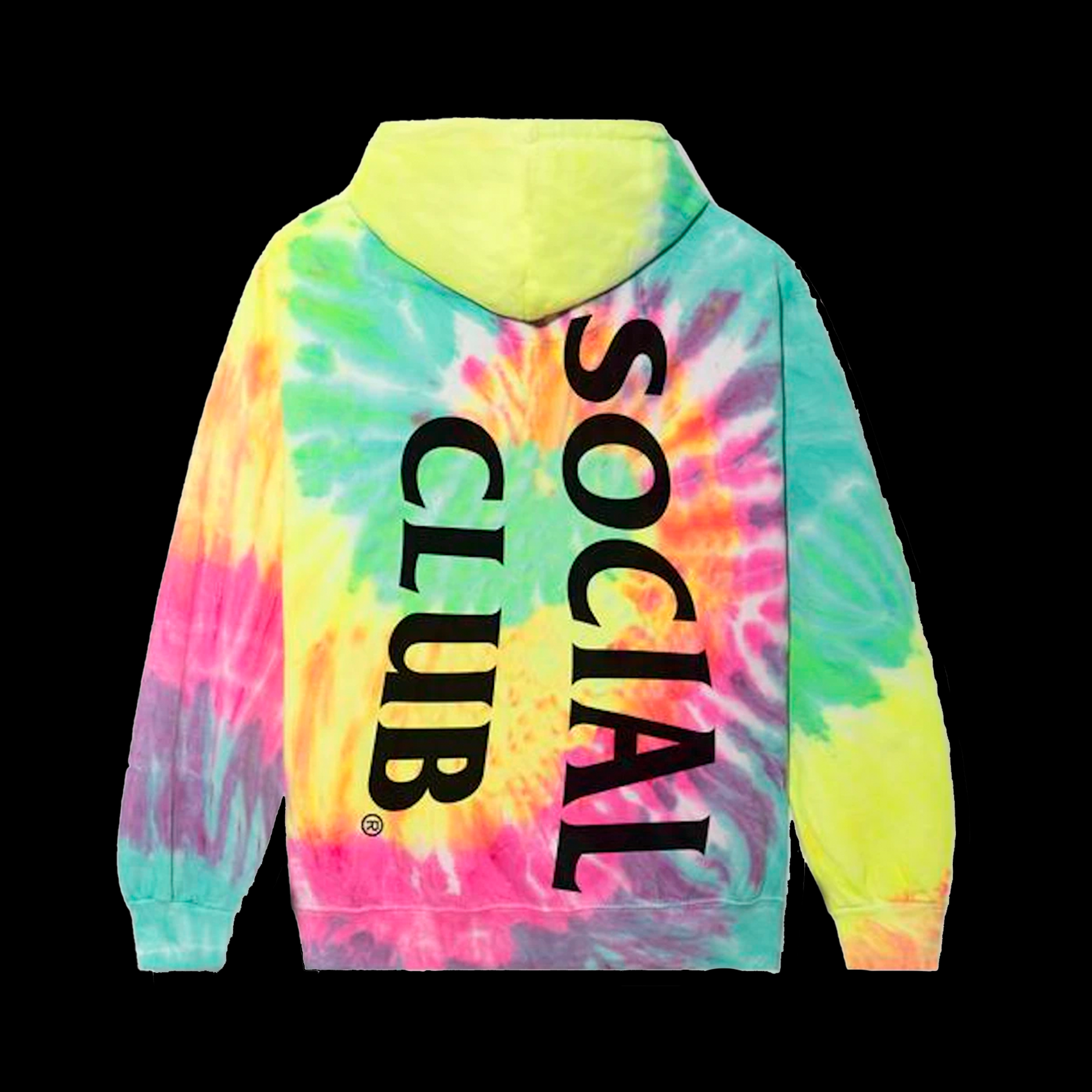 Anti Social Social Club Vertical Horizon Hoodie Rainbow Tie Dye