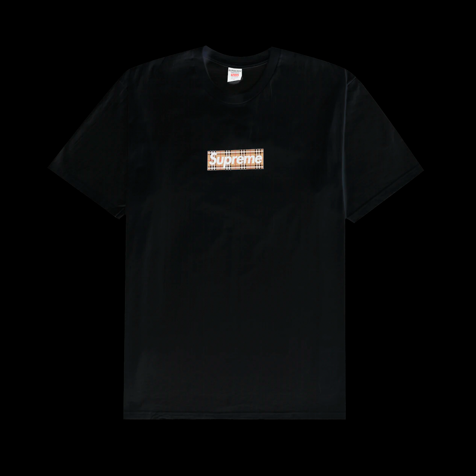 Supreme Burberry Box Logo Tee Black