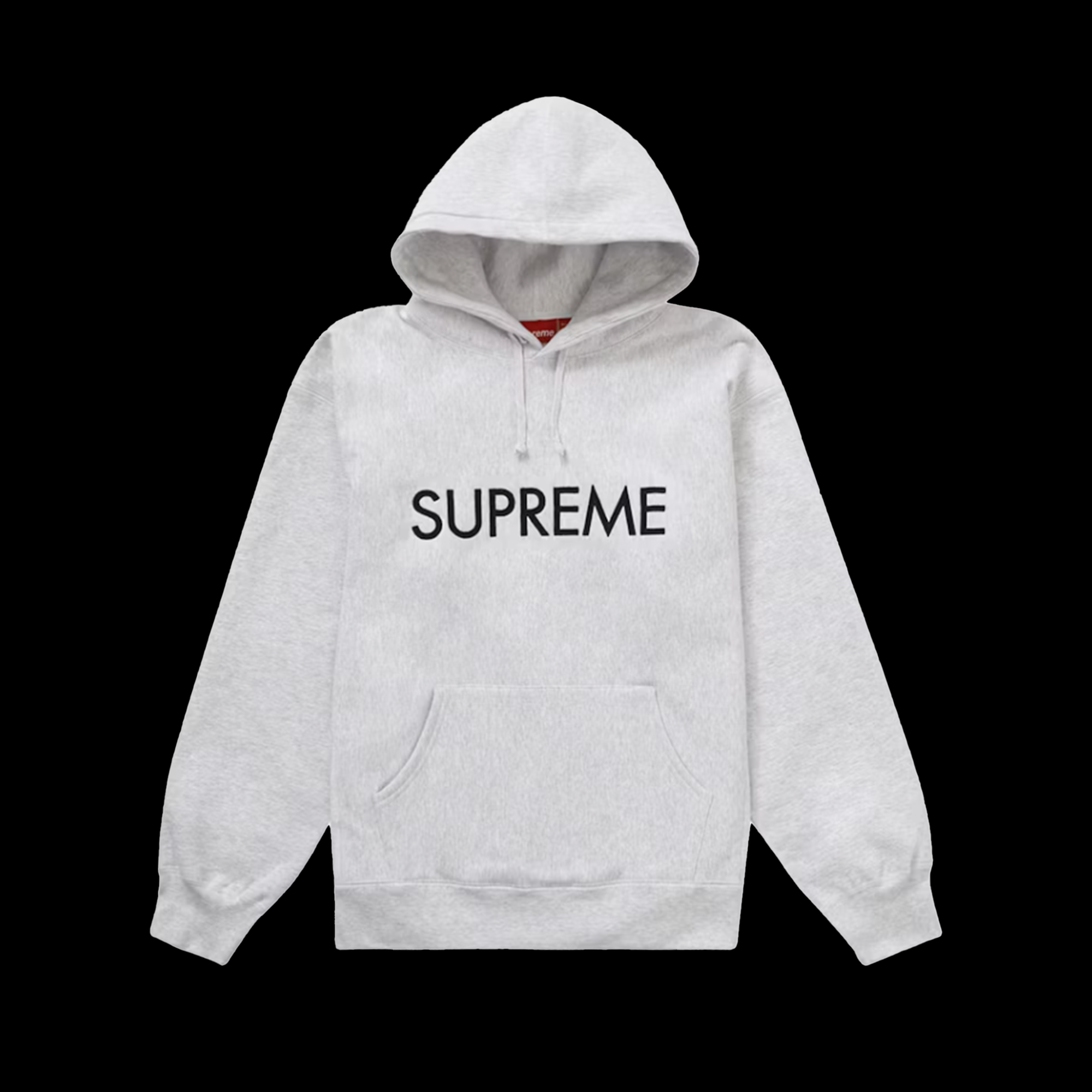 Supreme Capital Hooded Sweatshirt Ash Grey