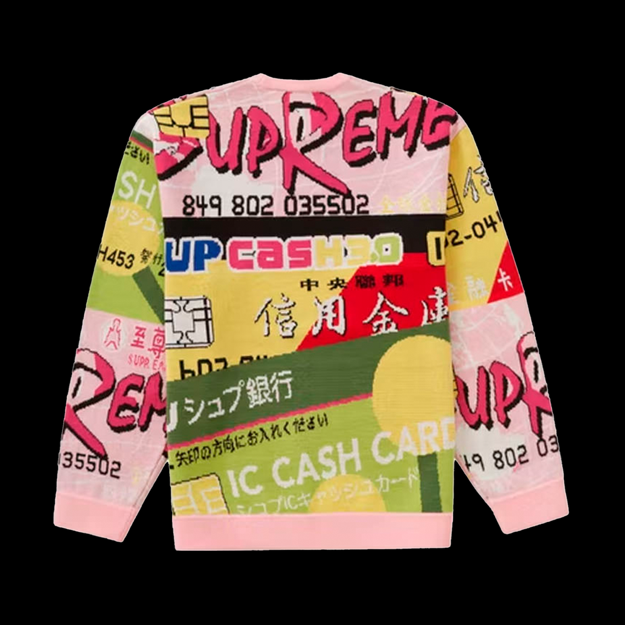 Supreme Credit Cards Sweater Pink