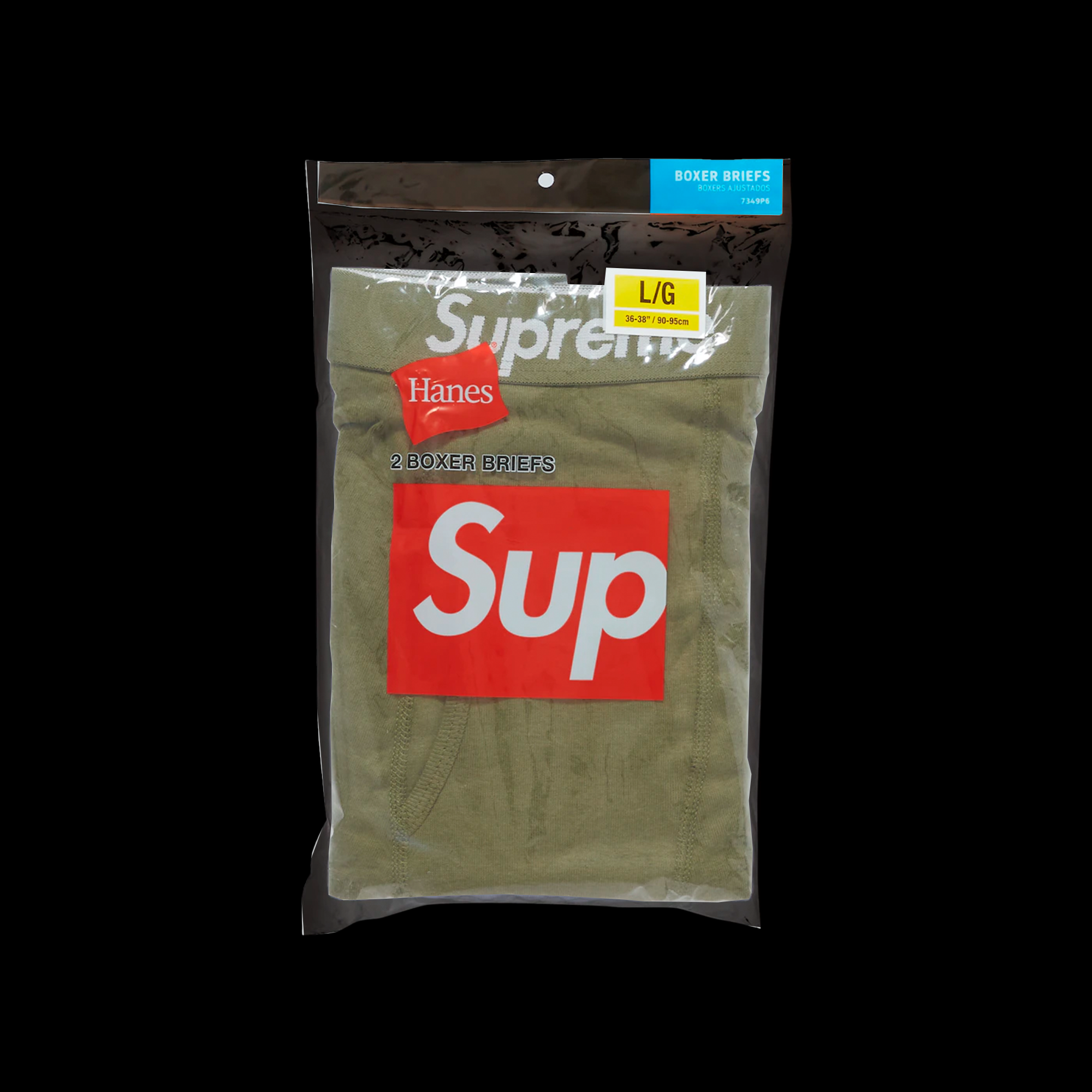 Supreme Hanes Boxer Briefs (2 Pack) Olive