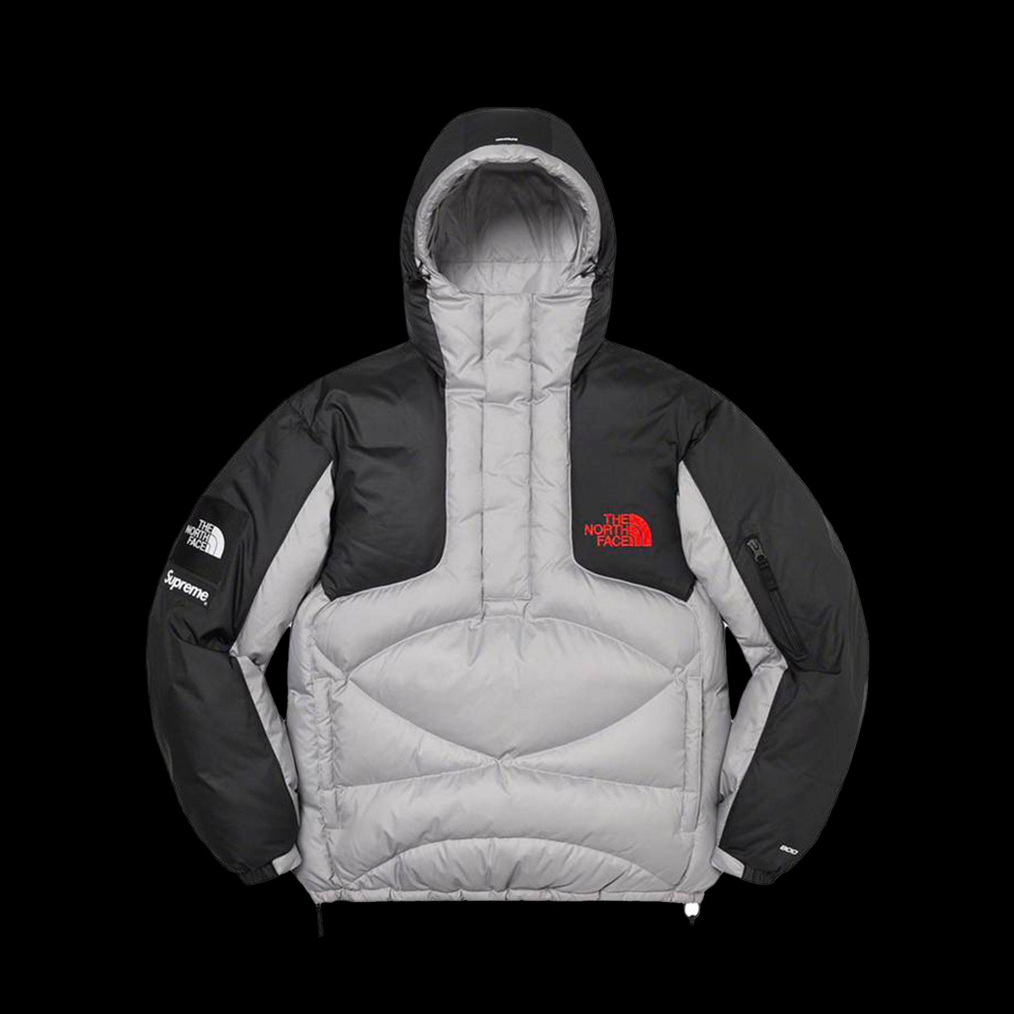 Supreme The North Face 800-Fill Half Zip Hooded Pullover Grey