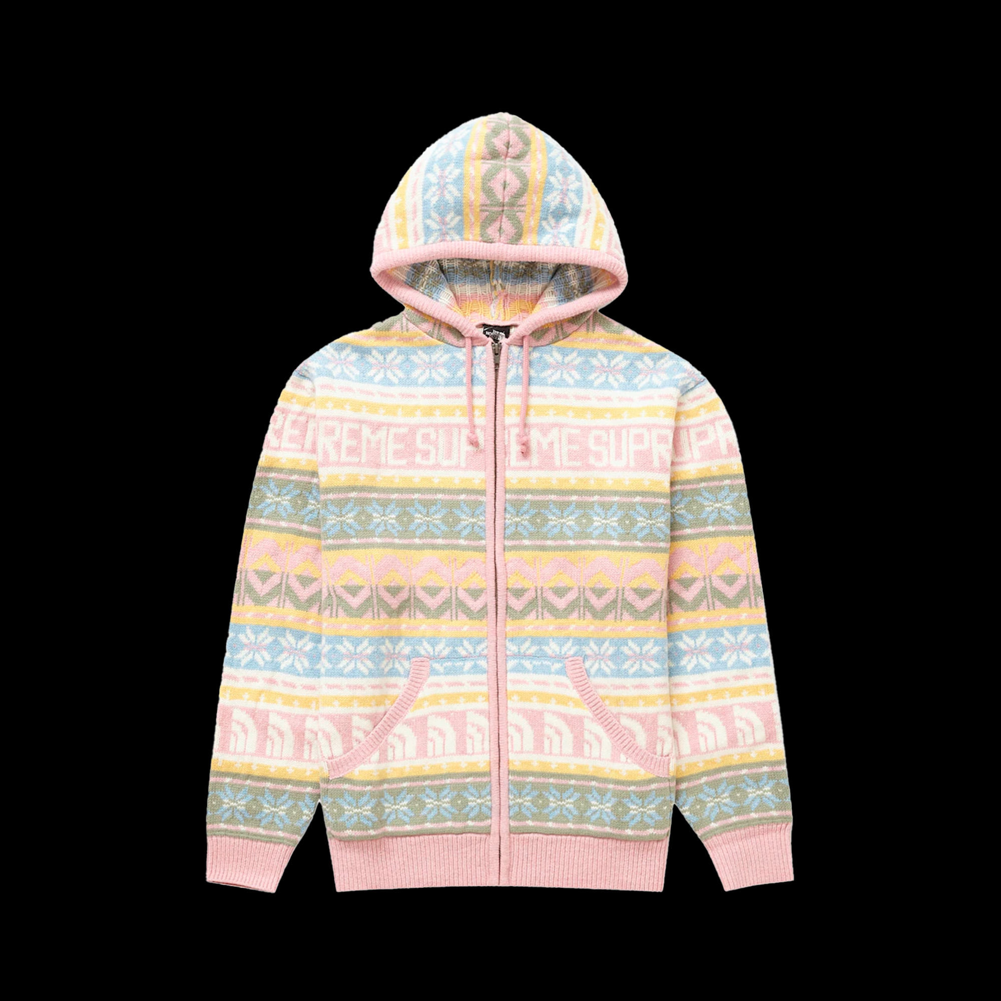 Supreme The North Face Zip Up Hooded Sweater Pink