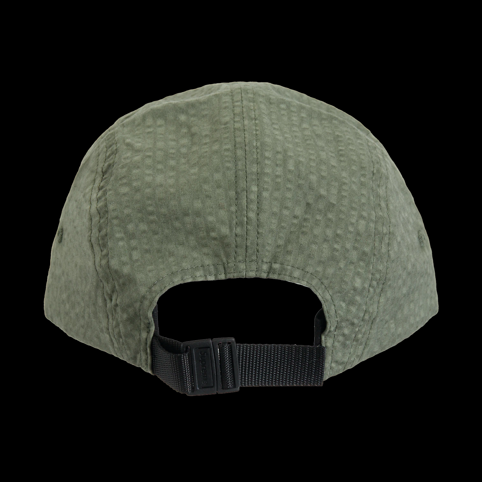 Supreme Washed Seersucker Camp Cap Taupe