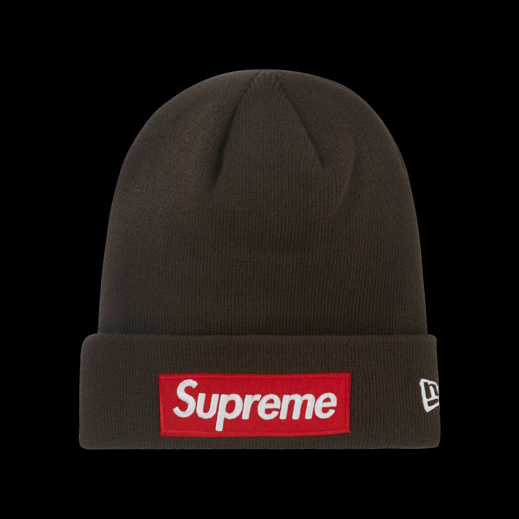 Supreme New Era Box Logo Beanie Brown