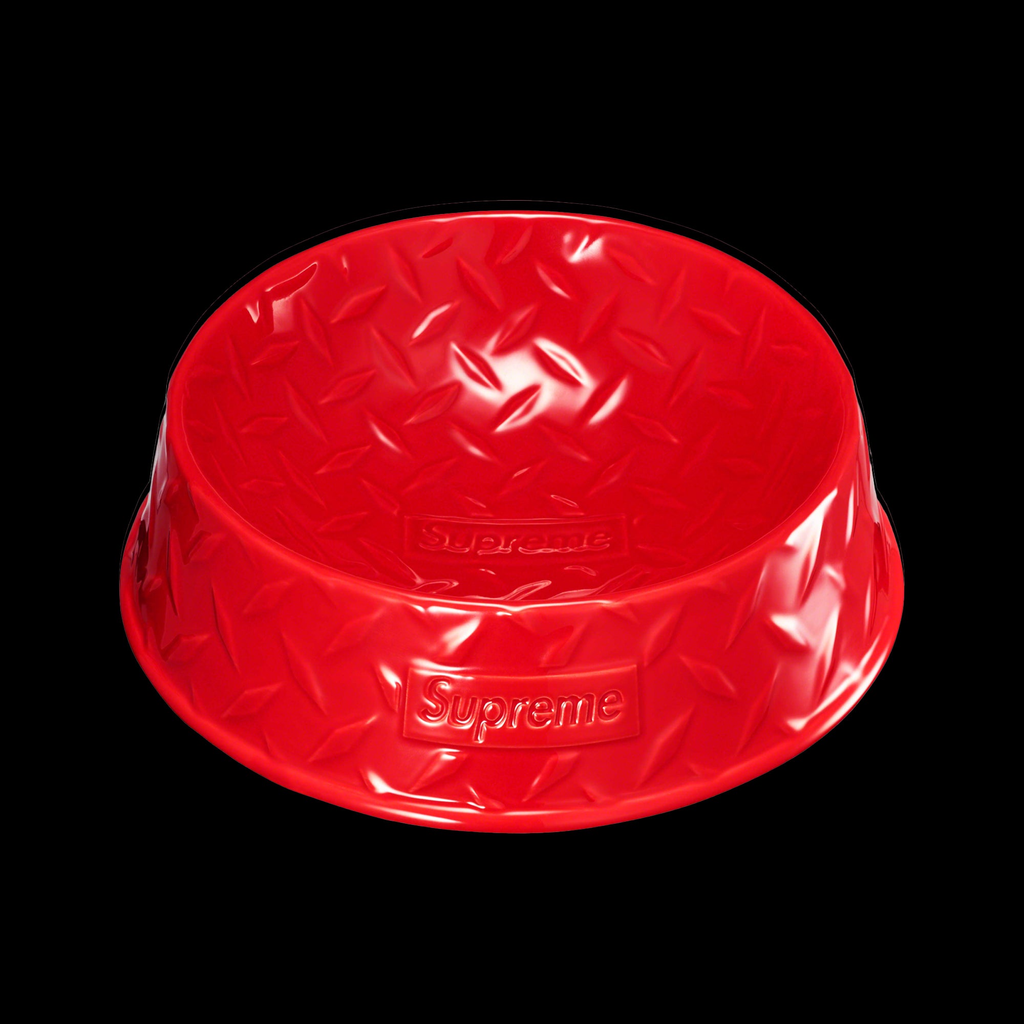 Supreme Diamond Plate Dog Bowl