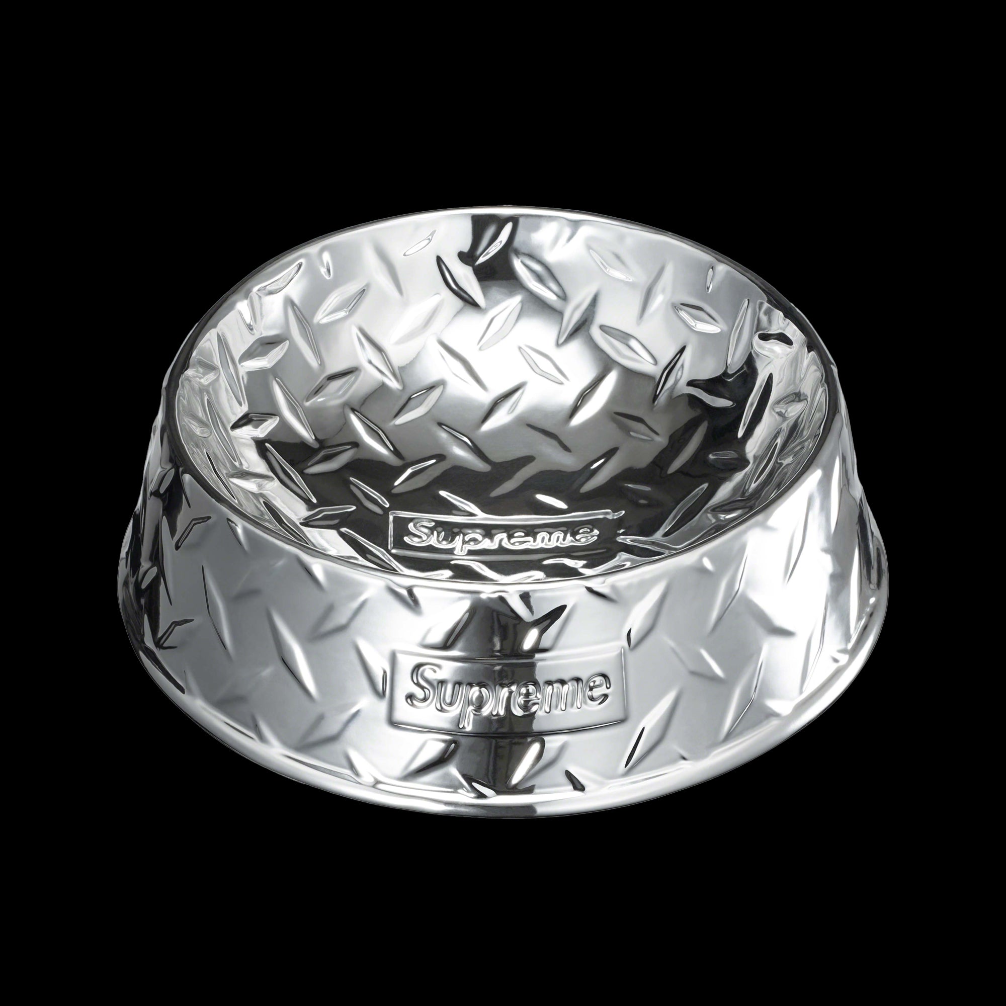 Supreme Diamond Plate Dog Bowl